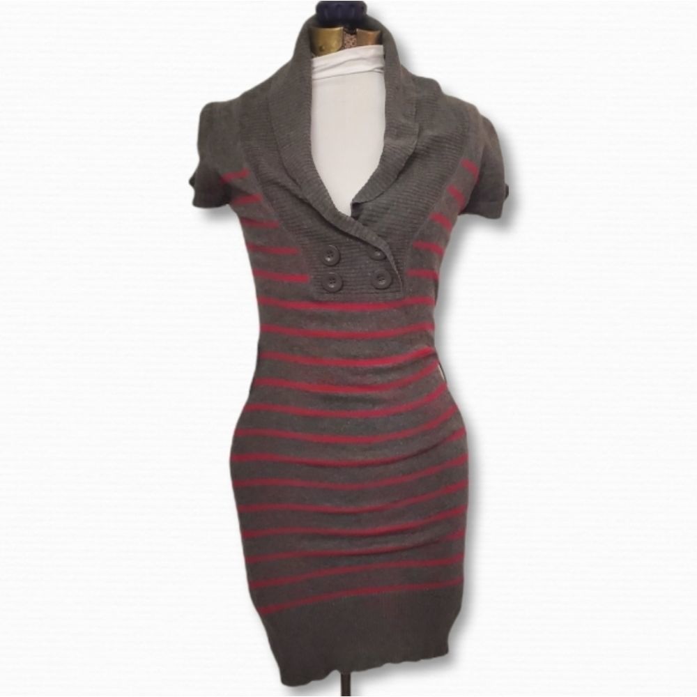 Pink & Grey Sweater Dress